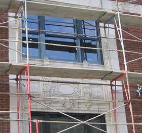 NoHo lankershim bank building window damage