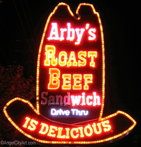 Arbys retro neon in Reseda, CA