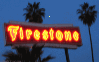 Retro Neon Firestone Sign