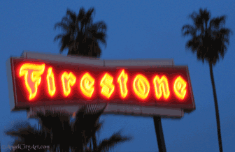 Retro Neon Firestone Sign