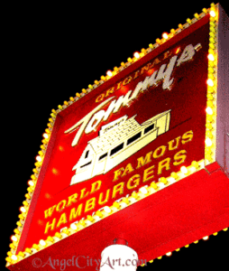 vintage tommy burger sign