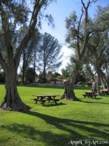 los Encinos bench California