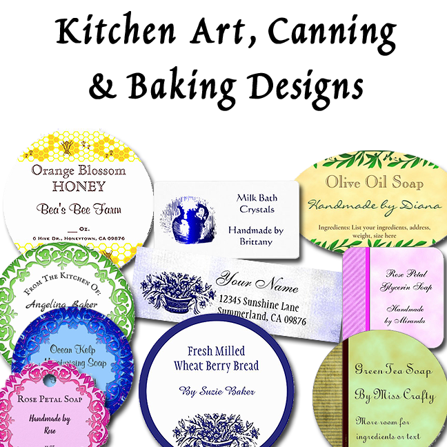Kitchen Art, Canning and Baking Designs